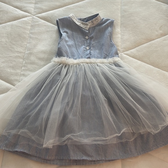 Hurave Other - Girls pinstripe tulle dress. Size 7T.